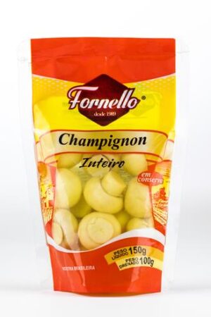 Champignon inteiro stand pouch 100 g - caixa com 24 unidades. Preço unitário R$ 5,49