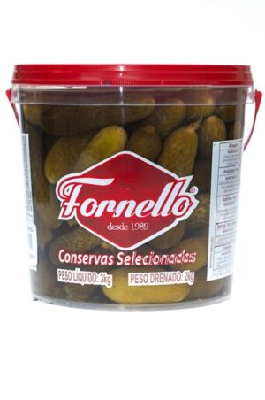 Pepinos balde 2 kg - caixa com 4 unidades. Preço unitário R$ 29,8