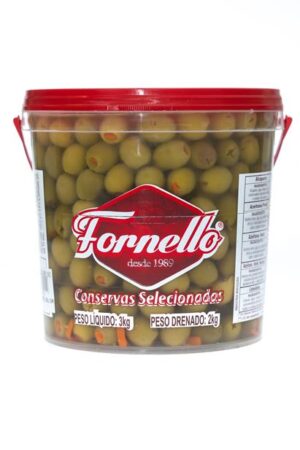 Azeitona verde recheada balde 2 kg