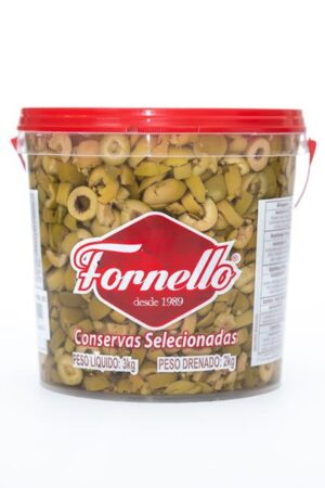 Azeitona verde fatiada balde 2 kg